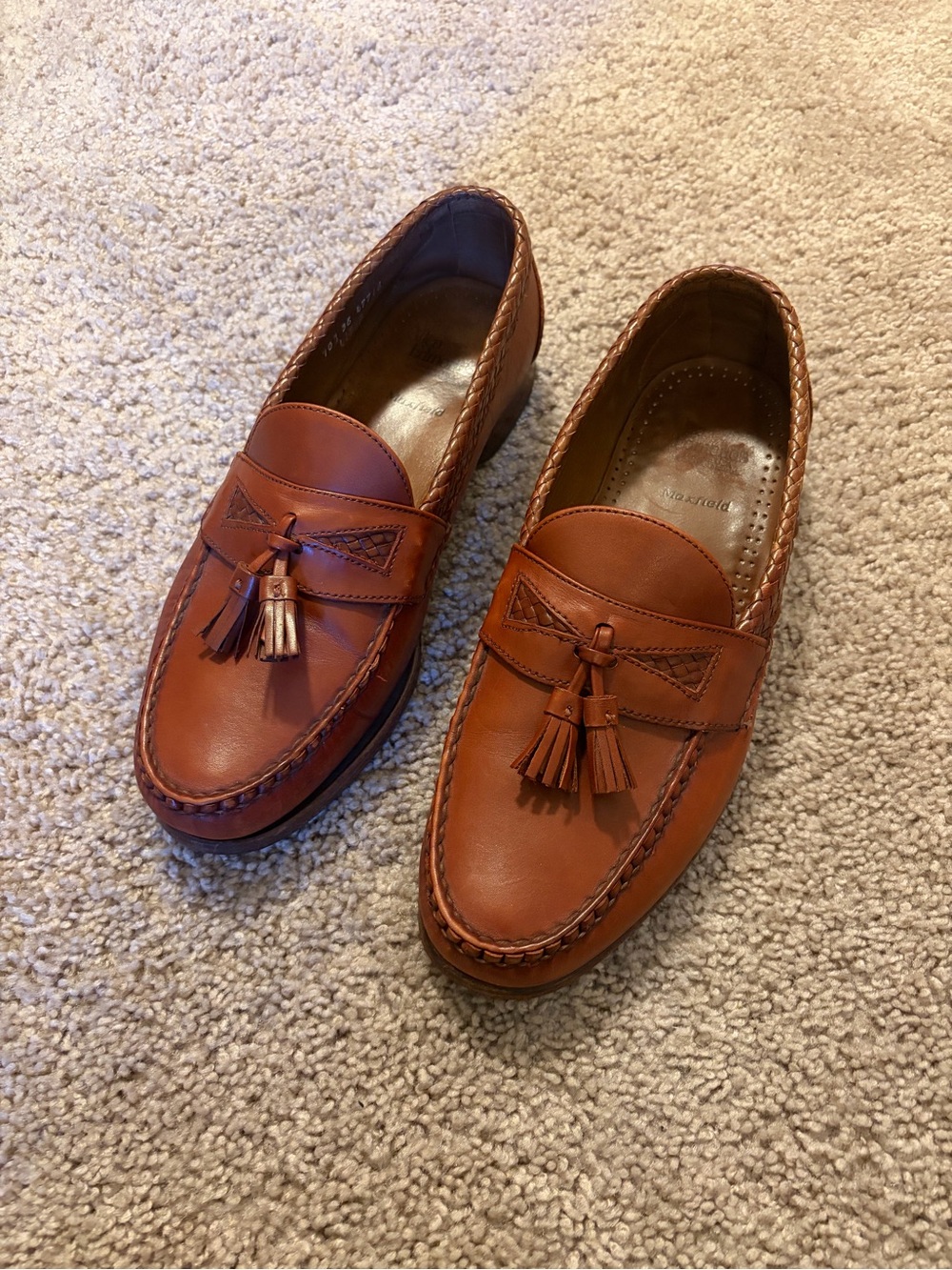 Allen Edmonds Maxfield Brown Leather Tassel Loafers Men’s Size 10